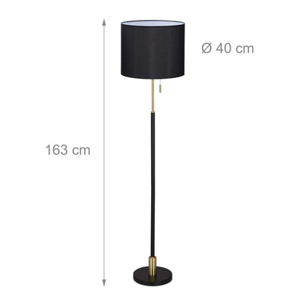 Grīdas lampa melna