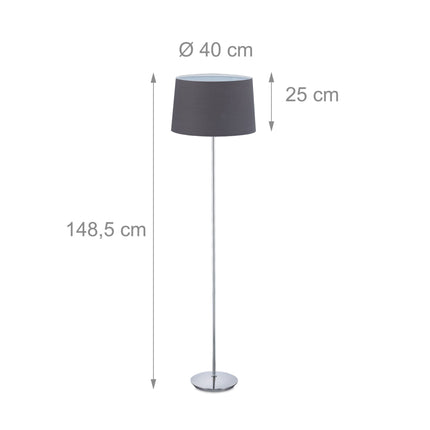 Grīdas lampa ar auduma abažūru