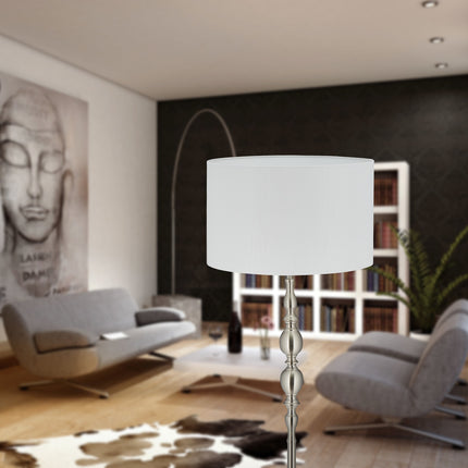 Grīdas lampa ar auduma abažūru