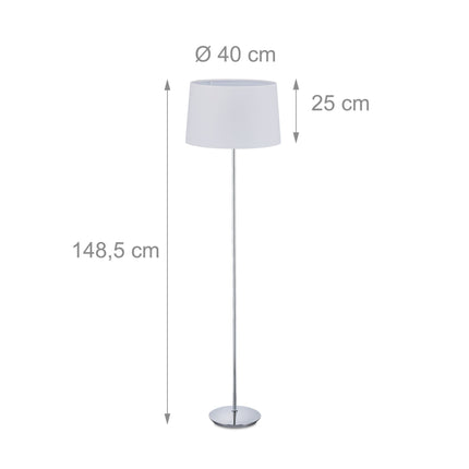 Grīdas lampa ar auduma abažūru
