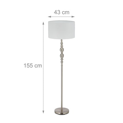Grīdas lampa ar auduma abažūru