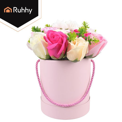 Flower Box Gift with Realistic Roses, 23 cm