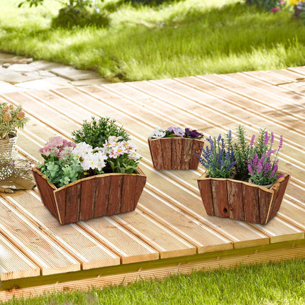 Flower box Wood Set of 3