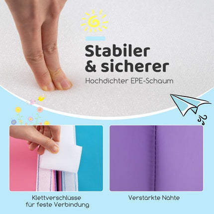 Putuplasta kāpšanas bloku komplekts, 6 gabali, mīksts, violets/rozā