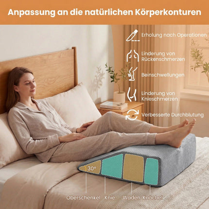 Putu kāju pacelšanas spilvens, noņemams, mazgājams, pelēks