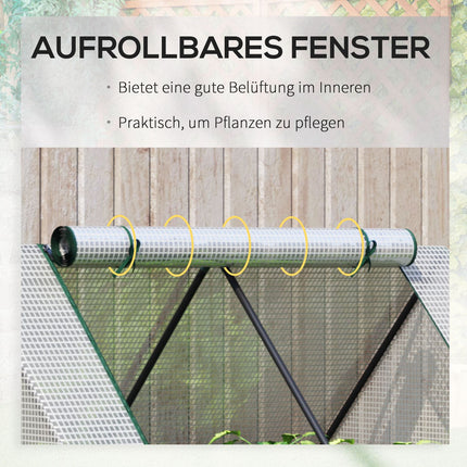 Greenhouse Cold frame with RollUp door, 127x95x92cm