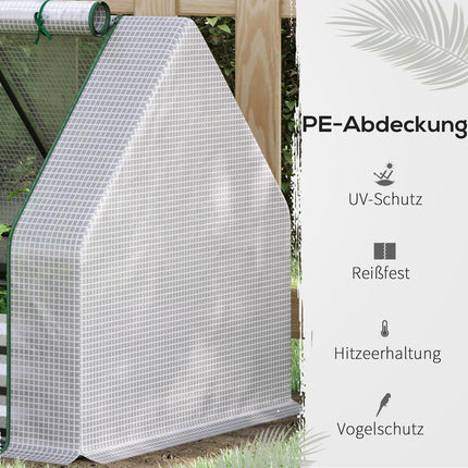 Greenhouse Cold frame with RollUp door, 127x95x92cm