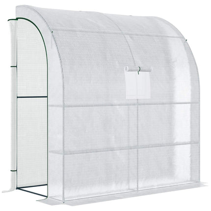 Folijas siltumnīca tomātu siltumnīcai 200x100x215cm ar sieta logiem un ruļļu durvīm UV aizsardzība baltā krāsā augiem un dārzam