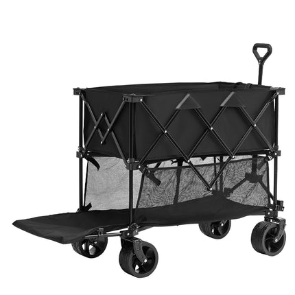 Foldable Double Decker Wagon Cart, 400L, All-Terrain Wheels