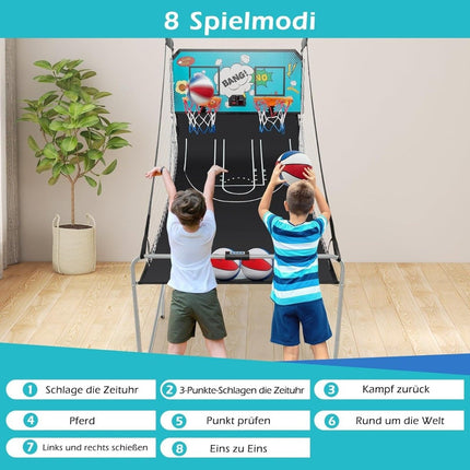 Salokāma elektroniskā basketbola arkādes spēle ar 8 režīmiem
