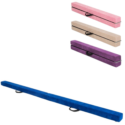Salokāms vingrošanas līdzsvara baļķis, 210 cm, zamšādai līdzīga virsma