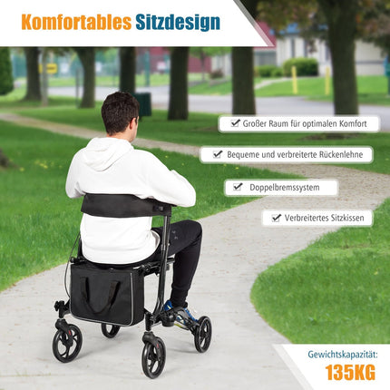 Salokāms, viegls alumīnija rollators, regulējams augstums
