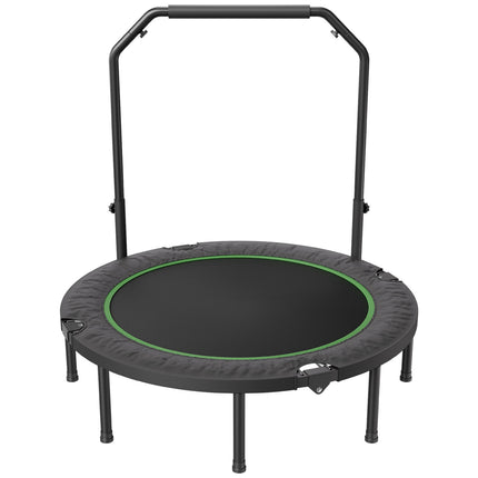 Foldable Mini Trampoline, 52 Inch, 450 lb, Adjustable Handle