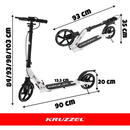 Salokāms skrejritenis bērniem un pieaugušajiem, 200 mm riteņi, maks. 100 kg