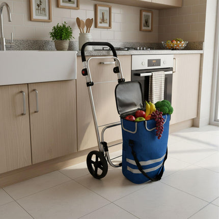 Salokāms iepirkumu ratiņi, 45 l, aukstumsoma, 35 kg ietilpība