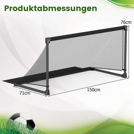 Salokāmi futbola vārti 150x71x76cm metāla rāmis PE tīkls