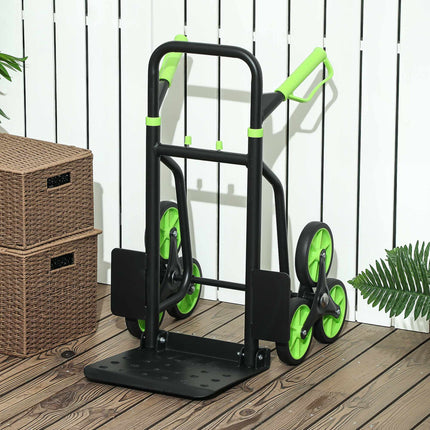 Salokāms rokas ratiņi kāpšanai pa kāpnēm, tērauda rāmis, 120 kg celtspēja