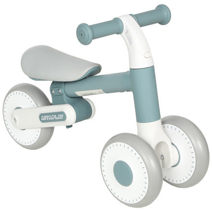 Foldable Toddler Balance Bike with Quiet EVA Wheels, 12–24 Months, Blue