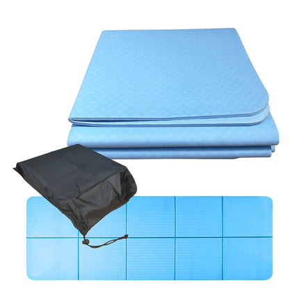 Foldable Yoga Mat 6 mm with Carry Bag, 61 x 183 cm, Light Blue