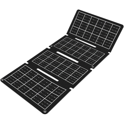 Foldable solar panel with USB charger 1x USB-C, 1x USB-A 15W