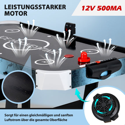 Salokāms gaisa hokeja galds ar LED displeju un 12 V motoru