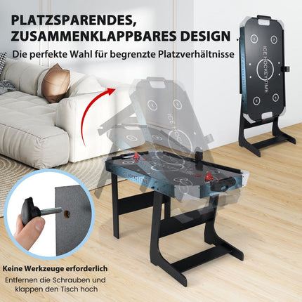 Salokāms gaisa hokeja galds ar LED displeju un 12 V motoru