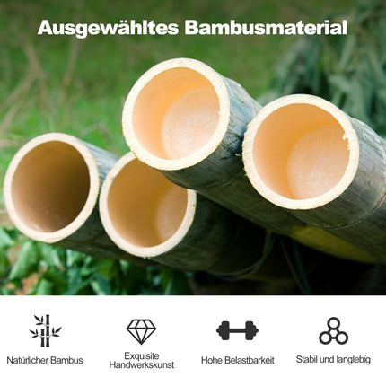 Saliekami bambusa bāra krēsli, 2 gab. komplekts, sēdekļa augstums 61 cm