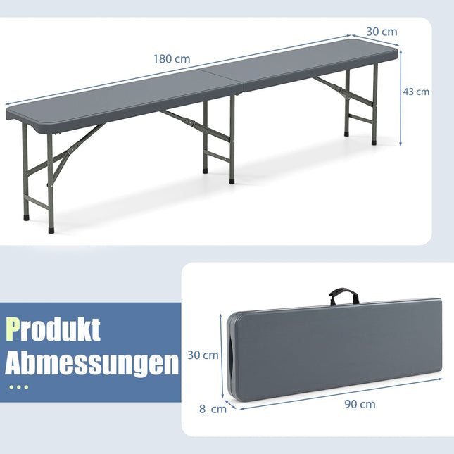 Saliekams sols 180 cm HDPE, metāla kājas, celtspēja 600 kg