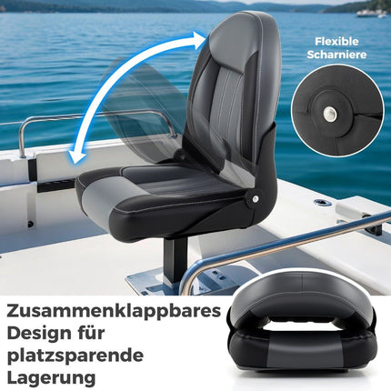 Salokāms laivas sēdekļu komplekts, 2 gab., 7 cm putu polsterējums