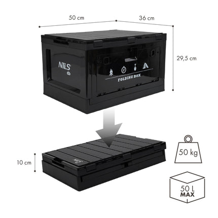 Salokāma kempinga kaste ar vāku, 50L, 2-in-1