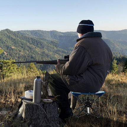 Saliekams kempinga krēsls ar 360° grozāmām un neiegrimstošām kājām