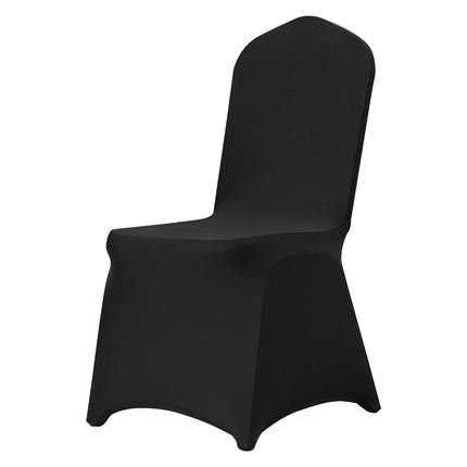Folding Chair Covers, Stretch Spandex, Washable, 50-Pack Black