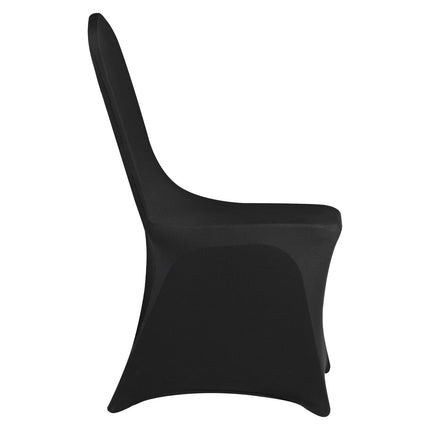 Folding Chair Covers, Stretch Spandex, Washable, 50-Pack Black
