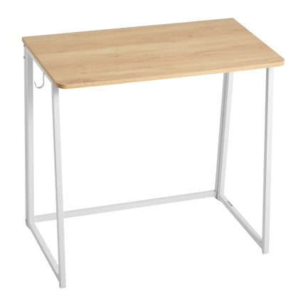 Folding Desk 80x40 cm, Particleboard Top, Storage Hooks