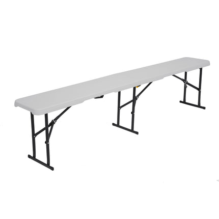 Saliekams dārza sols, balts, 180 cm