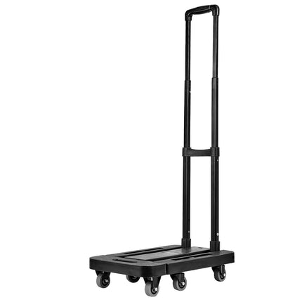 Folding Hand Truck, 500 lb Capacity, 6-Wheel Expandable Base