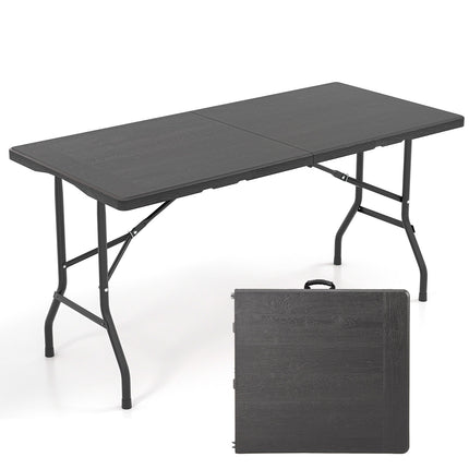Saliekams piknika galds, HDPE koksnes imitācija, 152x70cm