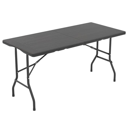 Saliekams piknika galds, HDPE koksnes imitācija, 152x70cm