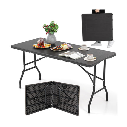 Saliekams piknika galds, HDPE koksnes imitācija, 152x70cm