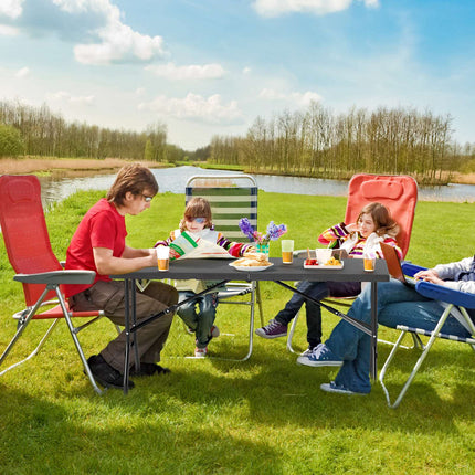 Saliekams piknika galds, HDPE koksnes imitācija, 152x70cm