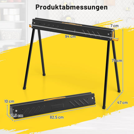 Saliekams zāģa statīva komplekts, 500 kg celtspēja, metāla rāmis