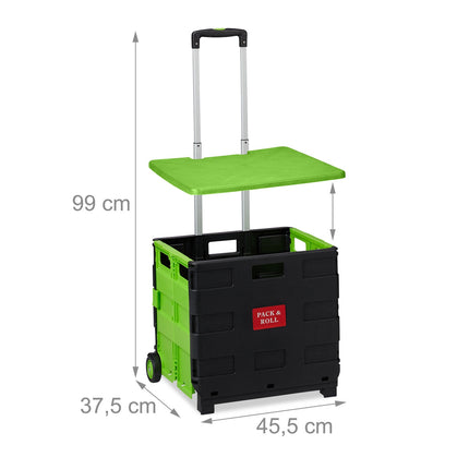 Saliekamie iepirkumu ratiņi ar riteņiem, 35 kg celtspēja