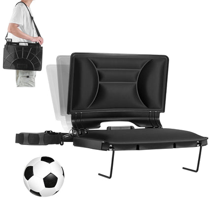 Folding Stadium Seat with Back Support, Cup Holder