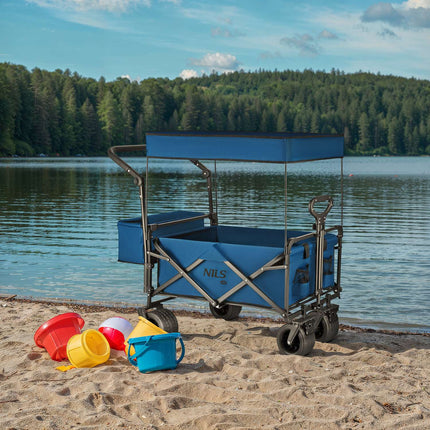 Saliekams ratiņš, zils, 120 litru tilpums