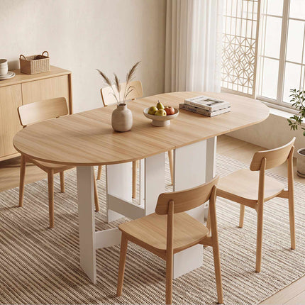 Saliekams balts galds 4-7 personām, 163x80x75 cm