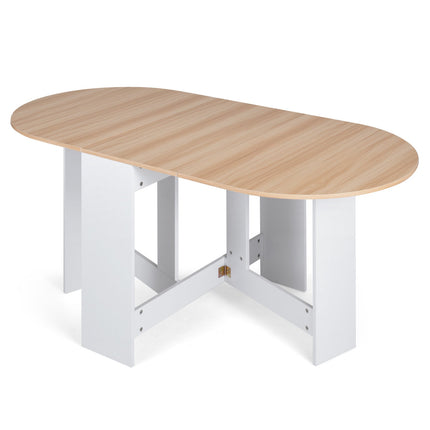 Saliekams balts galds 4-7 personām, 163x80x75 cm