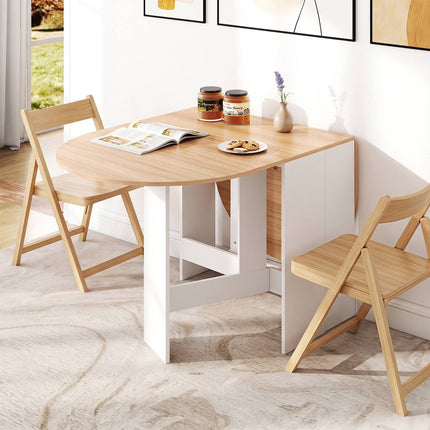 Saliekams balts galds 4-7 personām, 163x80x75 cm