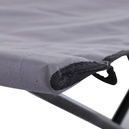 Kempinga gulta, saliekama 2 personām, kempinga gulta, saliekama gulta ar pārnēsāšanas somu, var izturēt līdz 136 kg, tērauda Oksfordas pelēka 193 x 125 x 40 cm