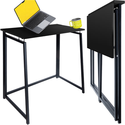 Folding desk wooden black 26117