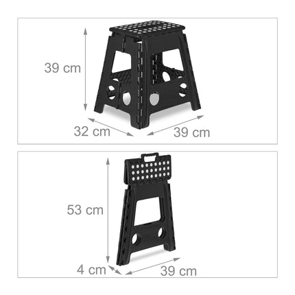 Saliekamais krēsls XL melns